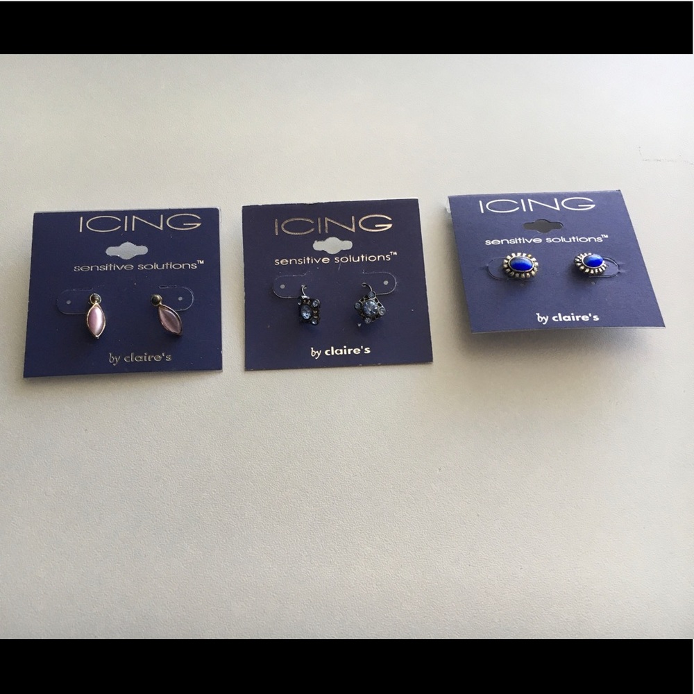 Set of 3 - Icing by Claire's earrings